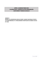 Appel à candidatures ANAP 2015 - Valorisation / cession d'actifs immobiliers sanitaires et médico-sociaux - Modèle de Convention