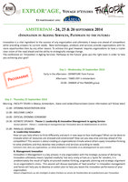 FNAQPA - Voyage d'études Explor'âge à Amsterdam - 24 au 26 septembre 2014 - Programme