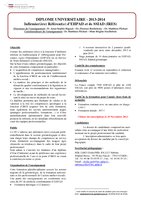 Diplôme Universitaire Infirmier Référent d'EHPAD et de SSIAD : DU IRES - Université Paris Descartes - Plaquette de présentation