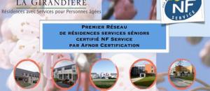 La Girandière : Un réseau de résidences avec services pour Séniors certifié NF Service