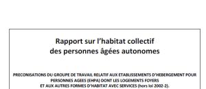 Remise du rapport « l'habitat collectif pour les personnes âgées autonomes »